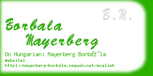 borbala mayerberg business card